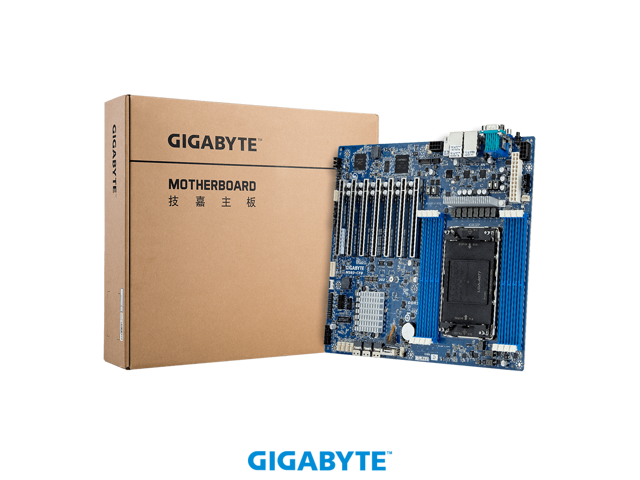 GIGABYTE MS03-CE0 ATX Server Motherboard, 5th/4th. Intel Xeon Scalable Processors, Single processor, LGA 4677, Intel C741 Chipset.