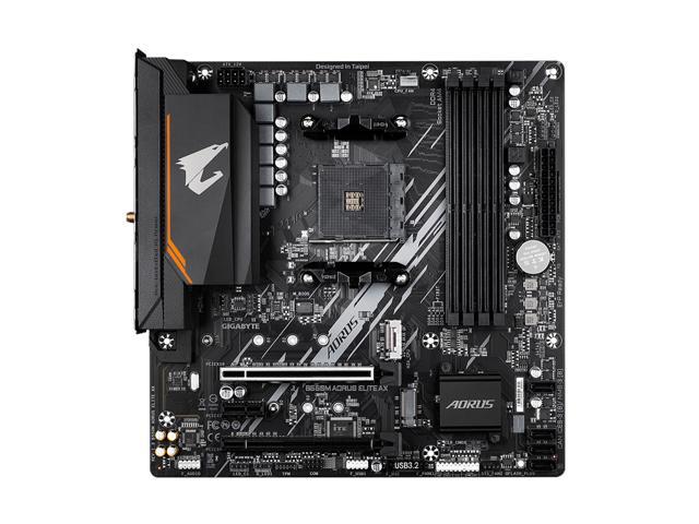 Open Box - GIGABYTE B550M AORUS ELITE AX (rev 1.3) AM4 AMD B550 Micro-ATX Motherboard with Single M.2, SATA 6Gb/s, USB 3.2 Gen 1, Realtek GbE LAN,...