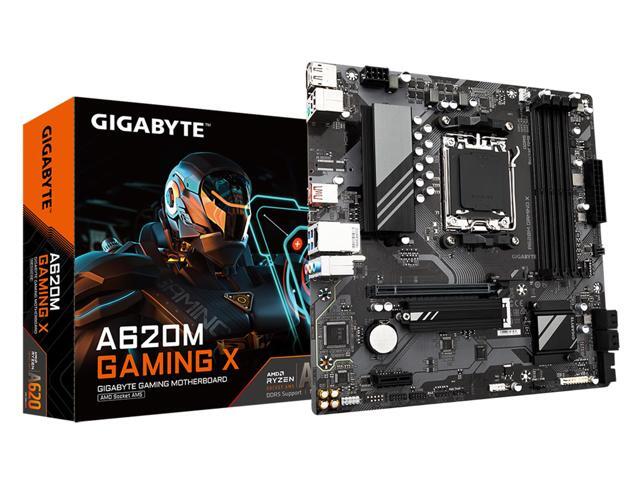 GIGABYTE A620M GAMING X AM5 LGA 1718 AMD A620 M-ATX Motherboard with 5-Year Warranty, DDR5, PCIe 4.0 M.2, PCIe 4.0, USB 3.2 Gen1x2 Type-C,,...