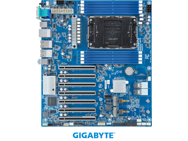Gigabyte MW83-RP0 Intel Xeon W Workstation Board, Single processor, LGA 4677, Intel W790 Chipset, 8-Channel DDR5 RDIMM/3DS-RDIMM, 8 x DIMMs,...