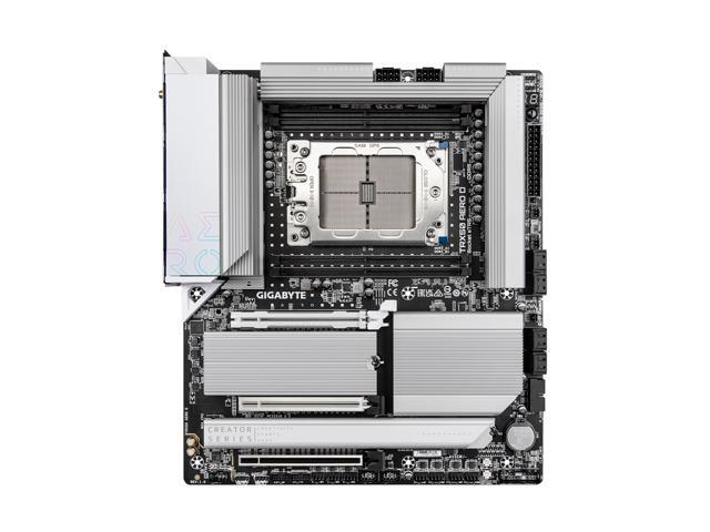 GIGABYTE TRX50 AERO D sTR5 AMD TRX50 EATX Motherboard - DDR5, PCIe 5.0 M.2, PCIe 5.0, USB4 Type-C, Wi-Fi 7, Marvell 10GbE