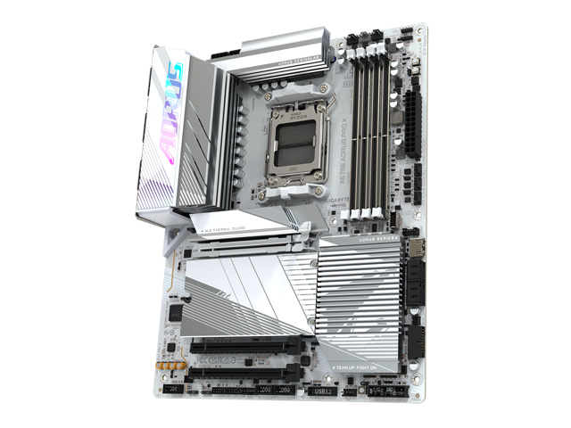 GIGABYTE X670E AORUS PRO X AM5 LGA 1718 AMD X670E ATX Motherboard with 5-Year Warranty DDR5, Quad M.2, PCIe 5.0, USB 3.2 Gen2X2 Type-C, WiFi 7,...