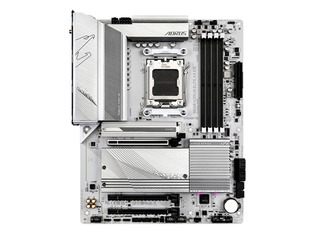 GIGABYTE B650 AORUS ELITE AX ICE AM5 LGA 1718 AMD B650 ATX Motherboard with 5-Year Warranty, DDR5, Triple M.2, PCIe 5.0, USB 3.2 Gen2X2 Type-C,...