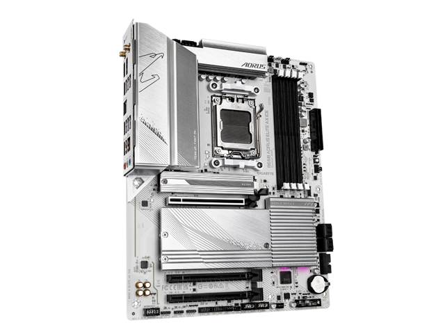 GIGABYTE B650 AORUS ELITE AX ICE AM5 LGA 1718 AMD B650 ATX Motherboard with 5-Year Warranty, DDR5, Triple M.2, PCIe 5.0, USB 3.2 Gen2X2 Type-C,...