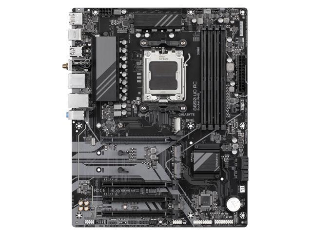 GIGABYTE B650 UD AC (rev. 1.0) AM5 LGA 1718 AMD B650 ATX Motherboard with 5-Year Warranty, DDR5, PCIe 4.0 M.2, PCIe 4.0, USB 3.2 Gen2x2 Type-C, GbE...