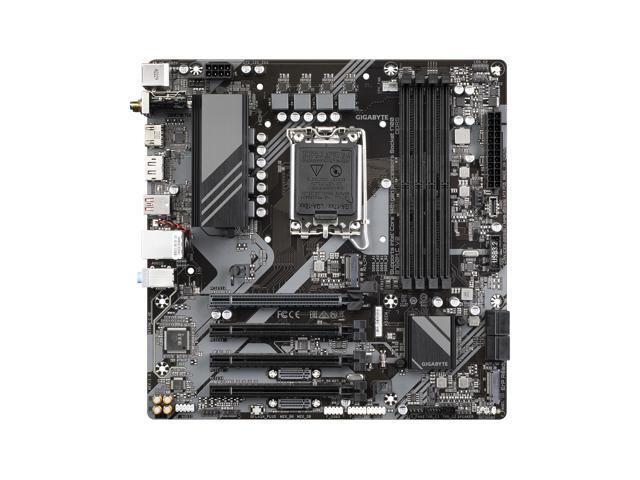 GIGABYTE B760M C V2 LGA 1700 Intel B760 M-ATX Motherboard with DDR5, Triple M.2, PCIe 4.0, USB 3.2 Gen 2x2 Type-C, WiFi 6, 1GbE LAN, Q-Flash Plus,...