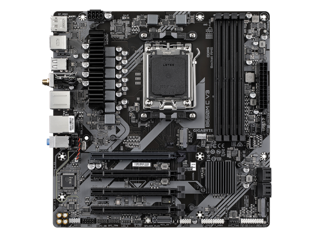 GIGABYTE B650M C V3 (rev. 1.0) AM5 LGA 1718 AMD B650 M-ATX Motherboard, DDR5, PCIe 4.0 M.2, PCIe 4.0, USB 3.2 Gen1 Type-C, 1GbE LAN, Q-Flash Plus,...