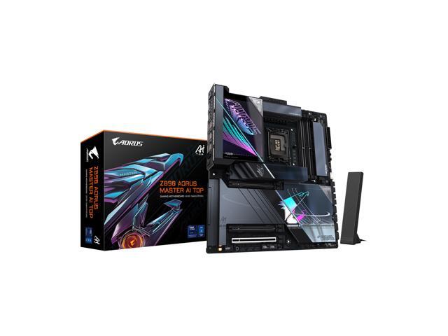 GIGABYTE Z890 AORUS MASTER AI TOP Intel Core Ultra (Series 2) LGA 1851 Motherboard, E-ATX, DDR5, 4x M.2, PCIe 5.0, Thunderbolt 4, WIFI7, 10GbE LAN,...