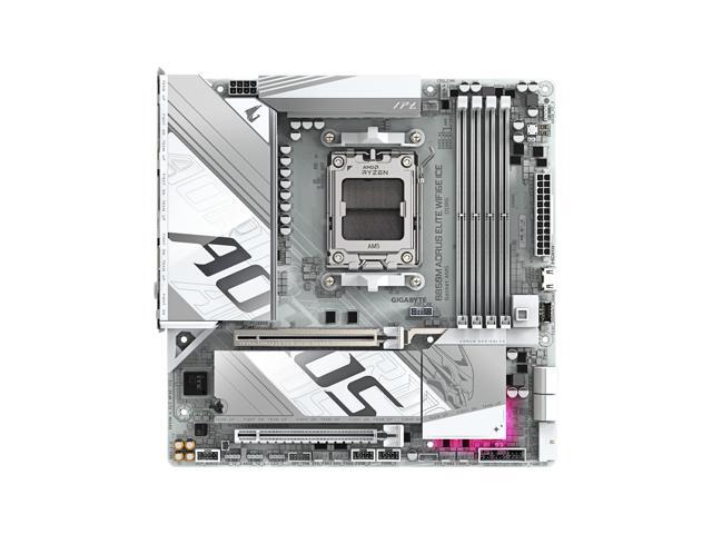 GIGABYTE - B850M AORUS ELITE WIFI6E ICE (Socket AM5) AMD B850M mATX DDR5 Wi-Fi6E Motherboard - White - image 3