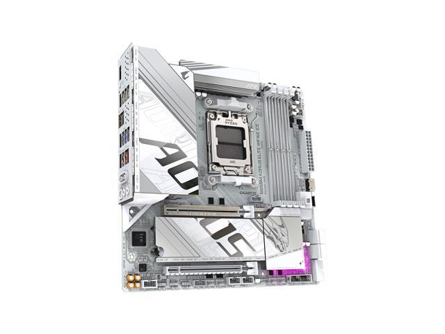 GIGABYTE - B850M AORUS ELITE WIFI6E ICE (Socket AM5) AMD B850M mATX DDR5 Wi-Fi6E Motherboard - White - image 4