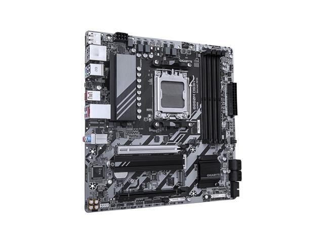 GIGABYTE B850M DS3H AMD AM5 LGA 1718 Motherboard, mATX, DDR5, 2x M.2, PCIe 5.0, USB-C, 2.5GbE LAN, EZ-Latch, 5-Year Warranty