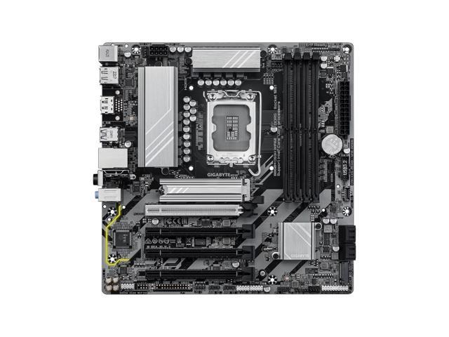 GIGABYTE B860M DS3H WIFI6E Intel Core Ultra (Series 2) LGA 1851 Motherboard, mATX, DDR5, 2x M.2, PCIe 5.0, USB-C, WIFI6E, 2.5GbE LAN, EZ-Latch