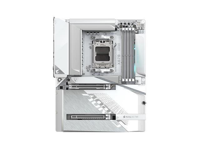 GIGABYTE - X870 AORUS STEALTH ICE (Socket AM5) AMD X870 ATX DDR5 Wi-Fi 7 Motherboard - White - image 3