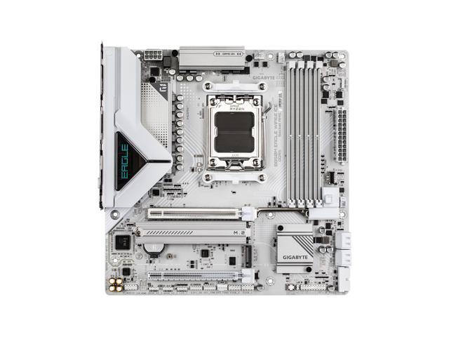GIGABYTE - B850M EAGLE WIFI6E ICE (Socket AM5) AMD B850 Micro-ATX DDR5 Wi-Fi 6E Motherboard - White - image 3
