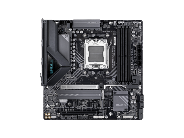 GIGABYTE - B850M EAGLE WIFI6E (Socket AM5) AMD B850 Micro-ATX DDR5 Wi-Fi 6E Motherboard - Black - image 3