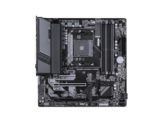 GIGABYTE - B550M GAMING X WIFI6E (Socket AM4) AMD B550 Micro-ATX DDR4 Wi-Fi 6 Motherboard - Black - image 3