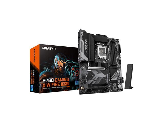 GIGABYTE B760 GAMING X WIFI6E GEN5 LGA 1700 Intel B760 ATX Motherboard with DDR5, M.2, PCIe 5.0, USB 3.2 Gen 2 Type-C, Intel WIFI6E, 2.5GbE LAN,.