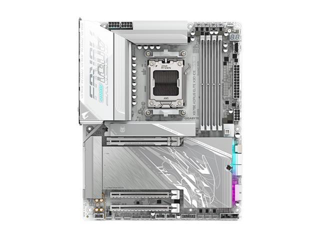 GIGABYTE X870E AORUS ELITE X3D ICE AMD AM5 LGA 1718 ATX Motherboard, Supports AMD Ryzen 9000/8000/7000 Series Processors, DDR5, 16+2+2 Power Phase,...