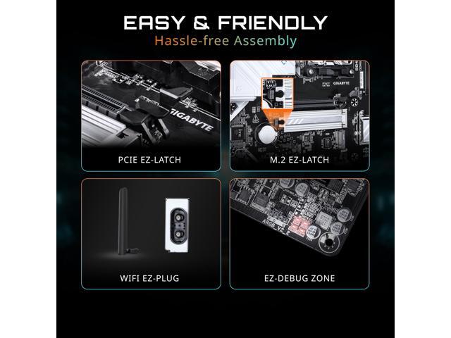 GIGABYTE B840M GAMING PLUS WIFI6E AMD AM5 mATX Motherboard, Support Ryzen 9000/8000/7000 Series, 8+2+2 Power Phase, DDR5, 2x M.2, PCIe 4.0, USB-C...