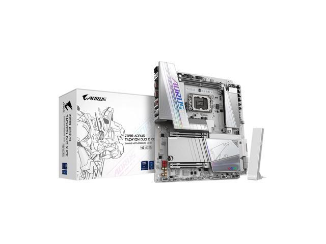 GIGABYTE Z890 AORUS TACHYON DUO X ICE Intel LGA 1851 EATX Motherboard, Support Core Ultra (Series 2), DDR5, 18+1+2 Power Phase, 4x M.2, PCIe 5.0,.