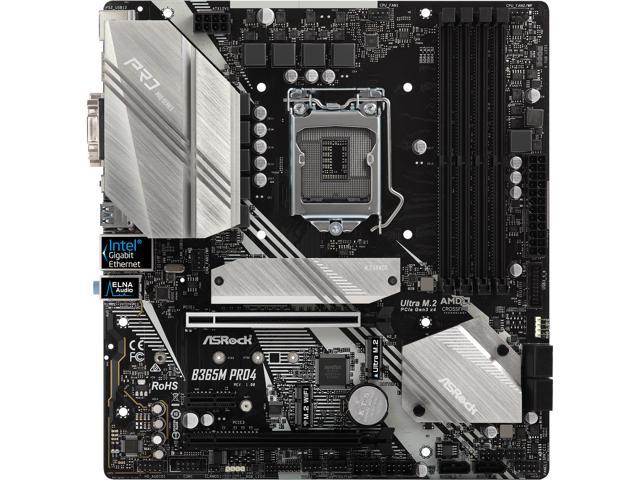 ASRock B365M Pro4 LGA 1151 (300 Series) Intel B365 SATA 6Gb/s Micro ATX Intel Motherboard