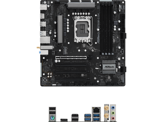 Open Box - ASRock B760M-C/D4 (BULK) LGA 1700 Micro ATX Motherboard
