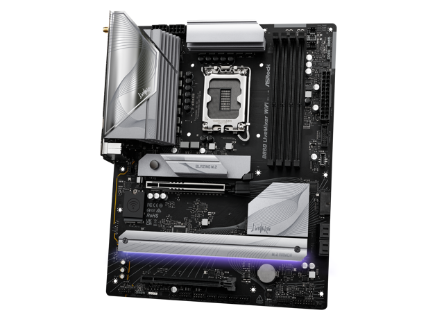 ASRock B860 LiveMixer WiFi LGA 1851 Intel B860 SATA 6Gb/s DDR5 Intel Core Ultra ATX Motherboard