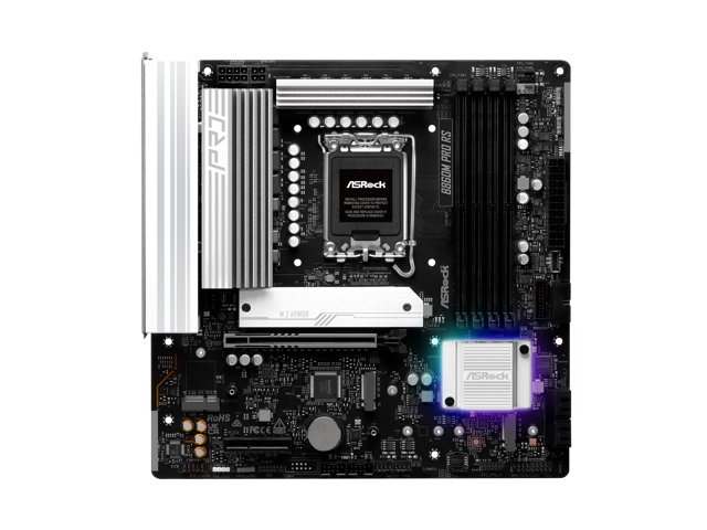 ASRock B860M Pro RS LGA 1851 Intel B860 SATA 6Gb/s Intel Core Ultra DDR5 Micro ATX Motherboard