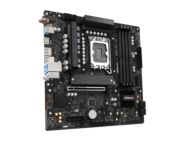 ASRock B860M Pro-A WiFi LGA 1851 Intel B860 SATA 6Gb/s Intel Core Ultra DDR5 Micro ATX Motherboard