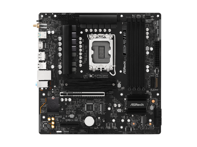 ASRock B860M Pro-A WiFi LGA 1851 Intel B860 SATA 6Gb/s Intel Core Ultra DDR5 Micro ATX Motherboard