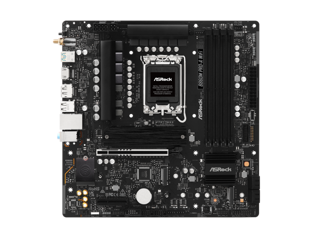 ASRock B860M Pro-A WiFi LGA 1851 Intel B860 SATA 6Gb/s Intel Core Ultra DDR5 Micro ATX Motherboard
