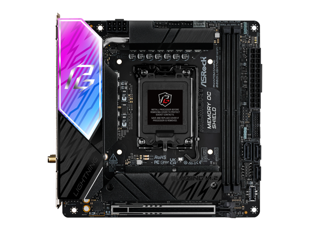 ASRock B860I Lightning WiFi LGA 1851 Intel B860 SATA 6Gb/s Intel Core Ultra DDR5 Mini ITX Motherboard