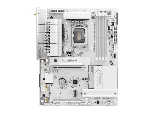 ASRock B860 CHALLENGER WIFI WHITE LGA 1851 Intel B860 SATA 6Gb/s DDR5 Intel Core Ultra ATX Motherboard