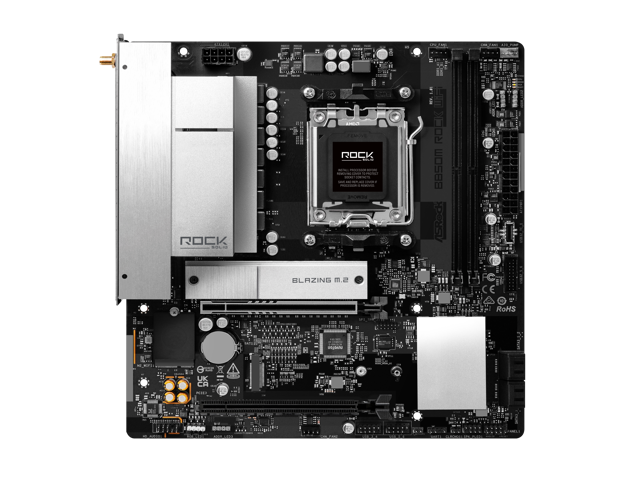 ASRock B850M Rock WiFi AM5 AMD B850 Micro ATX Motherboard