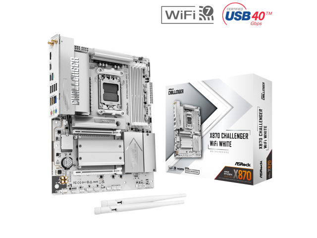 ASRock X870 Challenger WiFi White ATX Motherboard