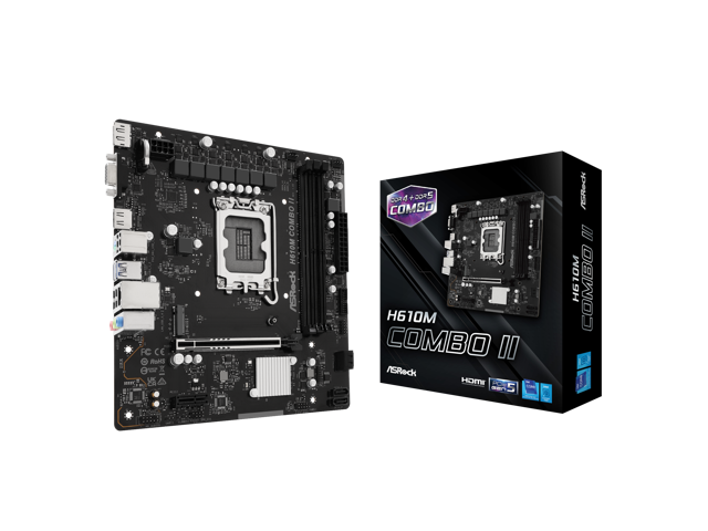 ASRock H610M COMBO II LGA 1700 Micro ATX Motherboard
