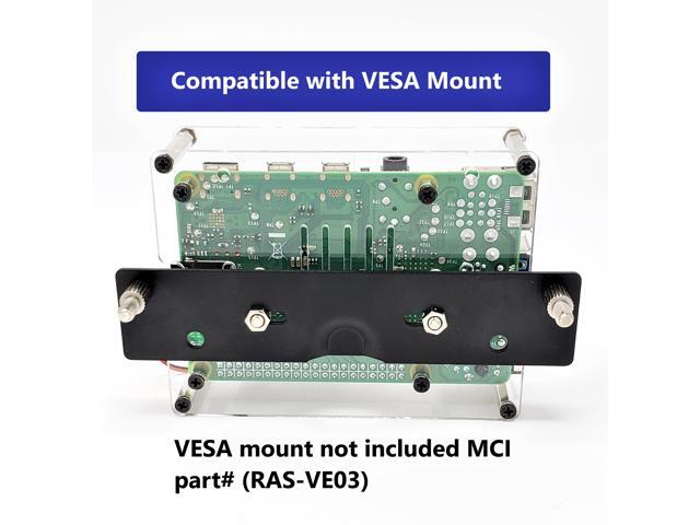 Micro Connectors Acrylic Stackable Raspberry Pi 5, Pi 4 & Pi 3 Case with Fan (RAS-PCS06)