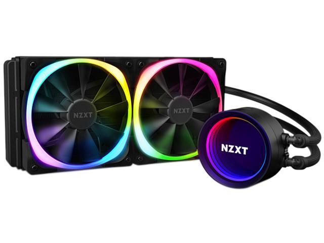 NZXT Kraken X53 RGB 240mm - RL-KRX53-R1 - AIO RGB CPU Liquid Cooler - Rotating Infinity Mirror Design - Powered By CAM V4 - RGB Connector - Aer RGB.