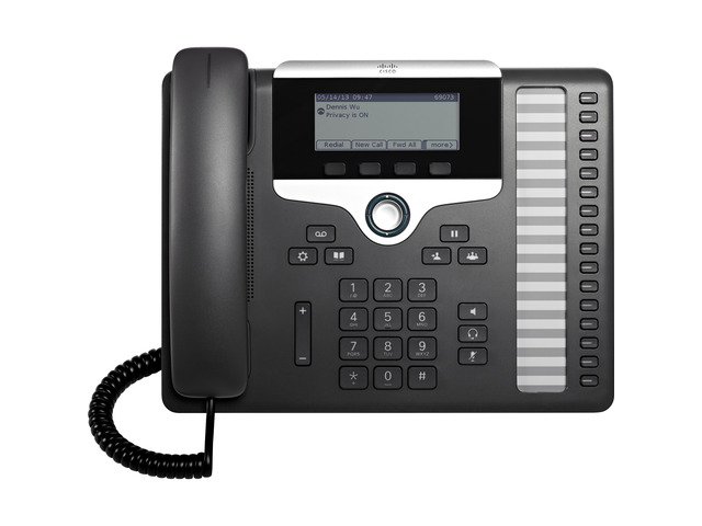 Cisco 7861 IP Phone - Corded - Wall Mountable, 16 x Total Line - VoIP - 3.5' - Enhanced User Connect License - 2 x Network (RJ-45) - PoE Ports ...