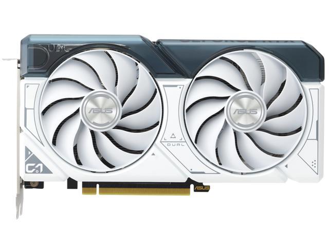 Open Box - ASUS Dual GeForce RTX 4060 OC White Edition 8GB GDDR6 (PCIe 4.0, 8GB GDDR6, DLSS 3, HDMI 2.1a, DisplayPort 1.4a, 2.5-slot design.