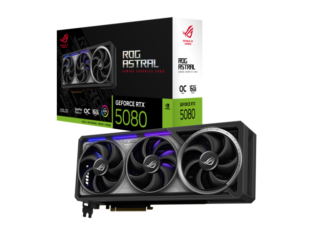 ASUS - ROG Astral NVIDIA GeForce RTX 5080 16GB GDDR7 PCI Express 5.0 Graphics Card - Black - image 12