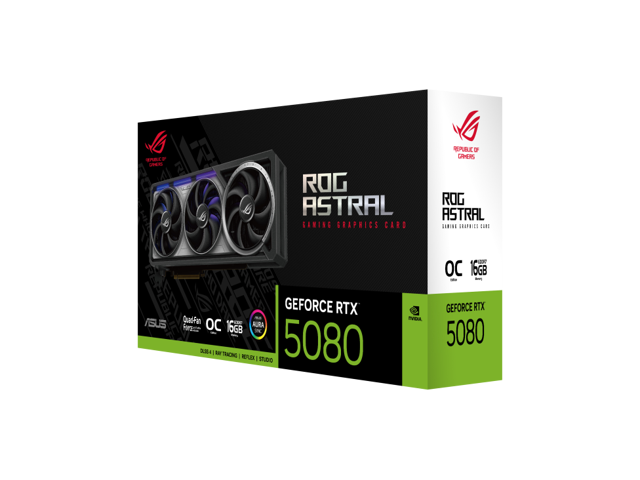 ASUS - ROG Astral NVIDIA GeForce RTX 5080 16GB GDDR7 PCI Express 5.0 Graphics Card - Black - image 11