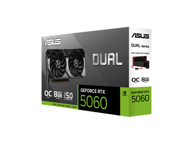 ASUS - DUAL NVIDIA GeForce RTX 5060 OC Edition 8GB GDDR7 PCI Express 5.0 Graphics Card - Black - image 9