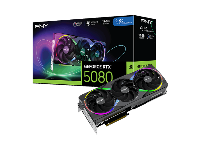 PNY - GeForce RTX 5080 ARGB 16GB OC GDDR7 PCI Express 5.0 Graphics Card with Triple Fan - Black - image 10