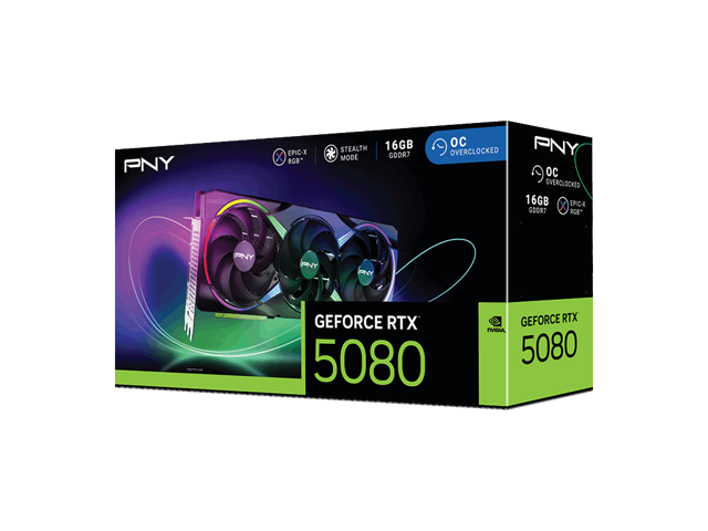 PNY - GeForce RTX 5080 ARGB 16GB OC GDDR7 PCI Express 5.0 Graphics Card with Triple Fan - Black - image 11