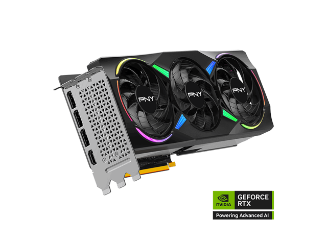 PNY - GeForce RTX 5070 Ti 16GB ARGB OC GDDR7 PCI Express 5.0 Graphics Card with Triple Fan - Black - image 3