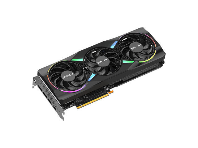 PNY - GeForce RTX 5070 12GB ARGB OC GDDR7 PCI Express 5.0 Graphics Card with Triple Fan - Black - image 4