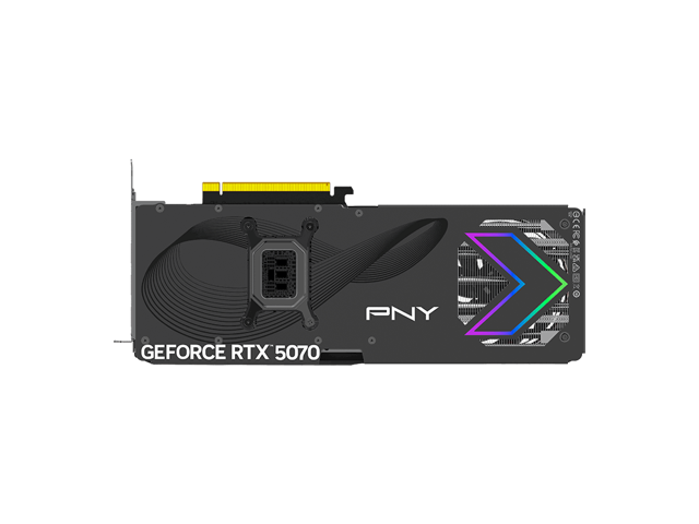 PNY - GeForce RTX 5070 12GB ARGB OC GDDR7 PCI Express 5.0 Graphics Card with Triple Fan - Black - image 7