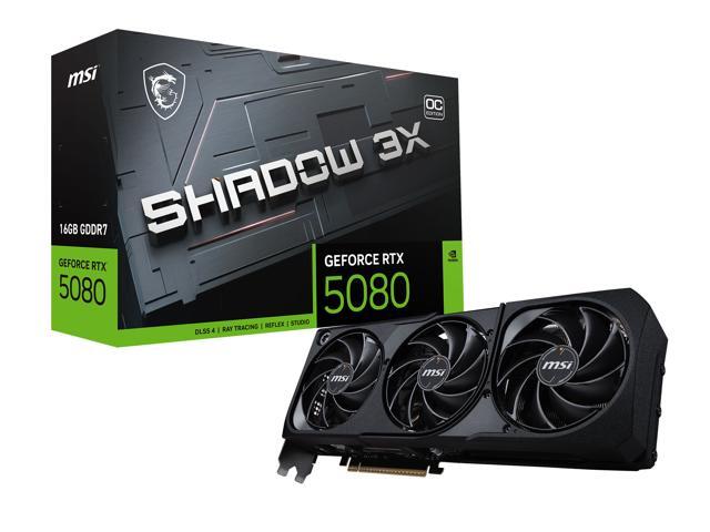 MSI - NVIDIA GeForce GeForce RTX 5080 16G SHADOW 3X OC 16GB GDDR7 PCI Express Gen 5 Graphics Card - Black - image 12