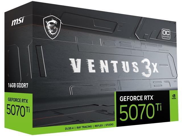 MSI - NVIDIA GeForce GeForce RTX 5070 TI 16G VENTUS 3X OC 16GB GDDR7 PCI Express Gen 5 Graphics Card - Black - image 11